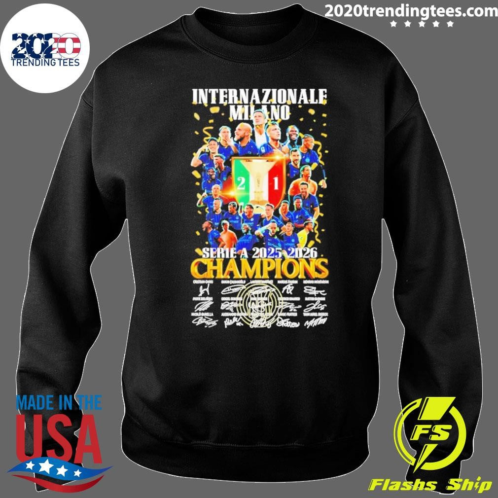 Internazionale Milano Inter Milan Serie A 2025-2026 Champions Signatures Shirt