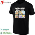 Introvert Book Club Pangolin Tiger Polar Bear Panda Koala Sloth cute animal shirt