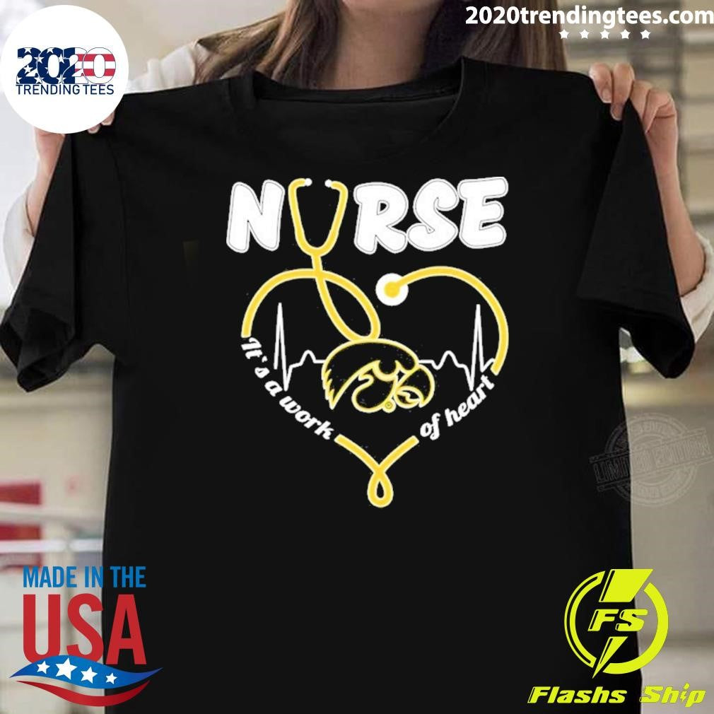Iowa Hawkeyes Heartbeat 2026 Nurse It’s A Work Of Heart Shirt