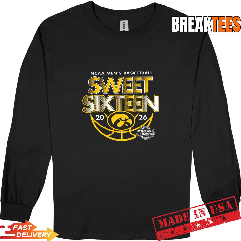Iowa Hawkeyes Men’s Basketball 2026 Sweet Sixteen Shirt