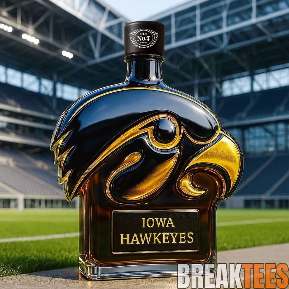 Iowa Hawkeyes Whiskey Bottle