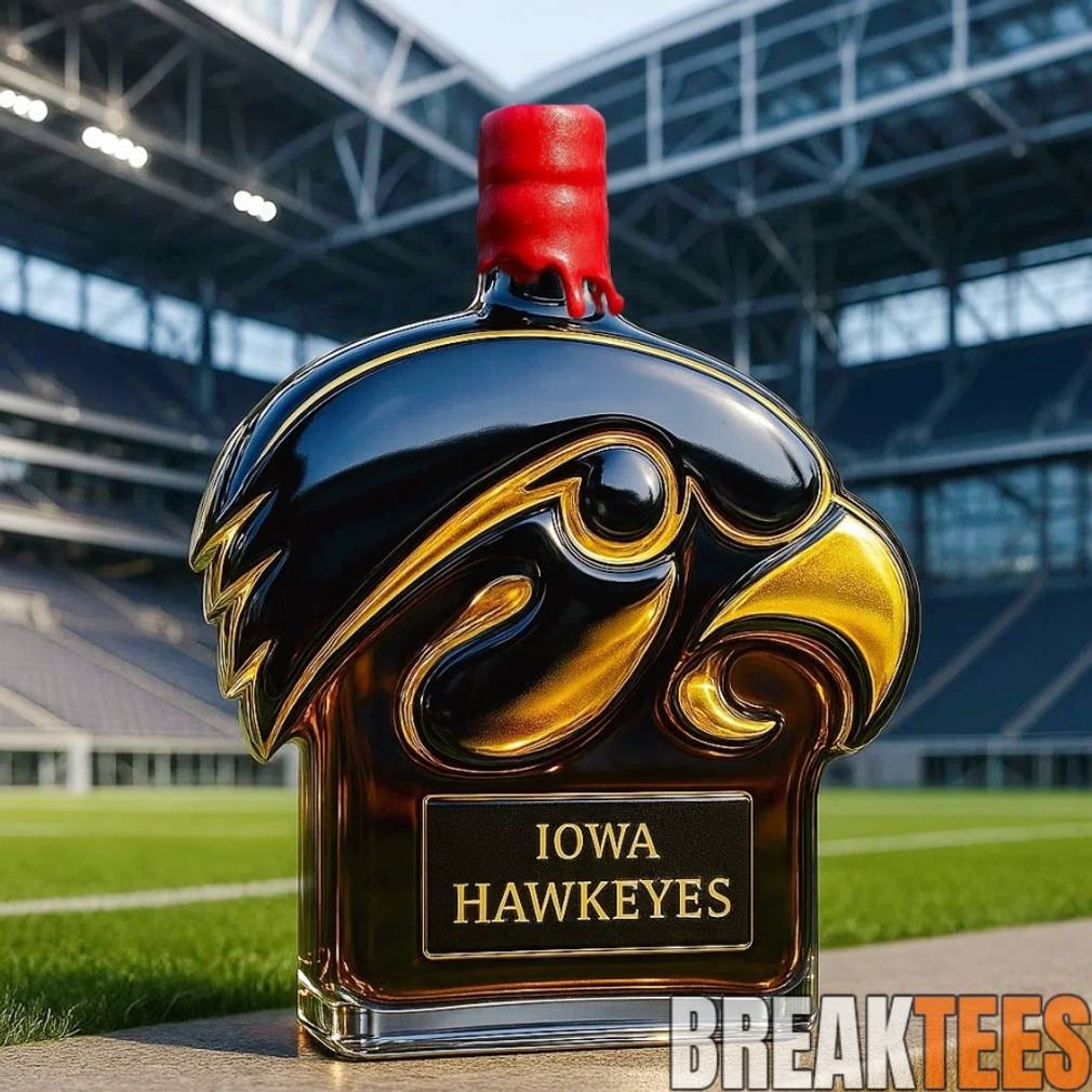 Iowa Hawkeyes Whiskey Bottle