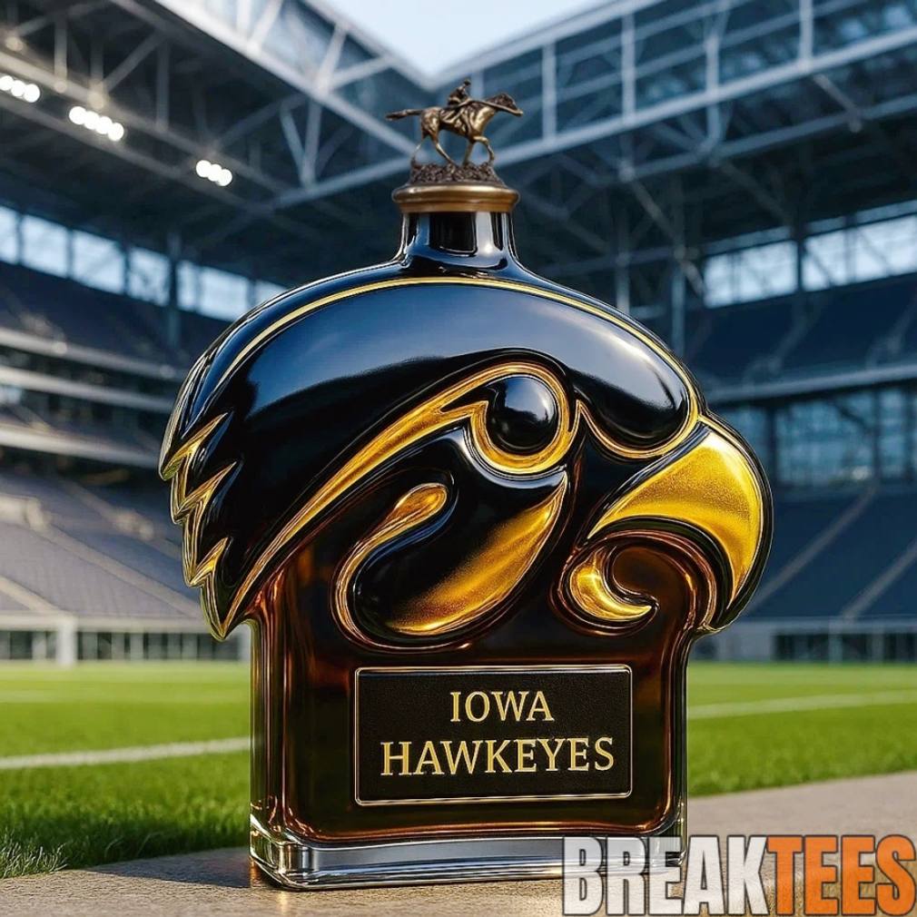 Iowa Hawkeyes Whiskey Bottle