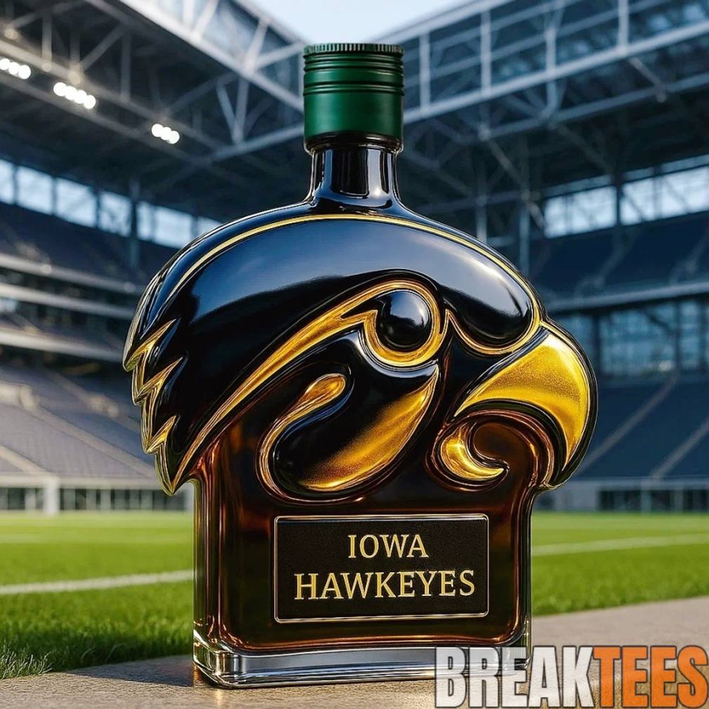 Iowa Hawkeyes Whiskey Bottle