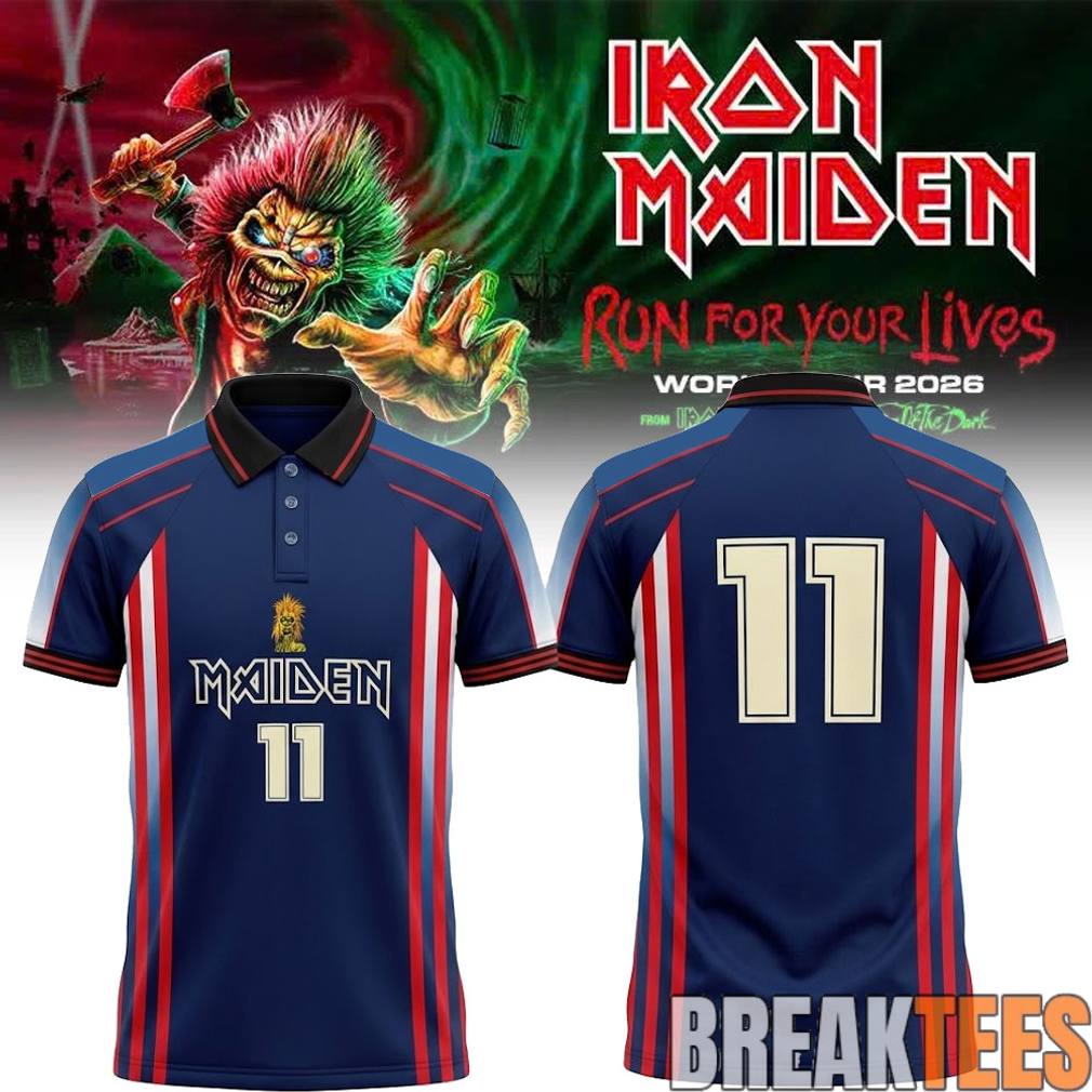 Iron Maiden Run For Your Lives 2026 Tour Polo Shirt