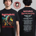 Iron Maiden Run For Your Lives World Tour 2025-2026 With Tour Dates Two Sides Unisex T-Shirt