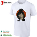 Is he dead yet black raven holding steaming coffee mug illustration graphic shirt