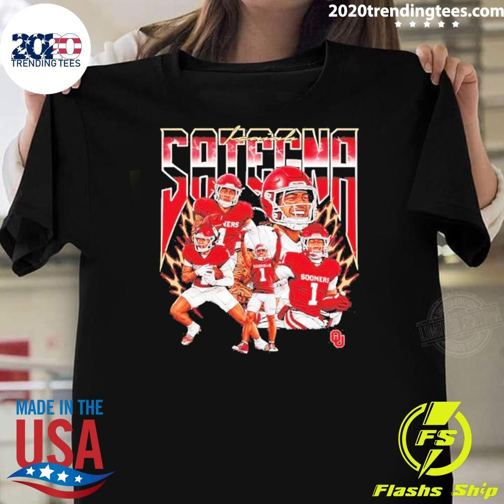 Isaiah Sategna Iii Oklahoma Sooners Football Collage Graphic Shirt