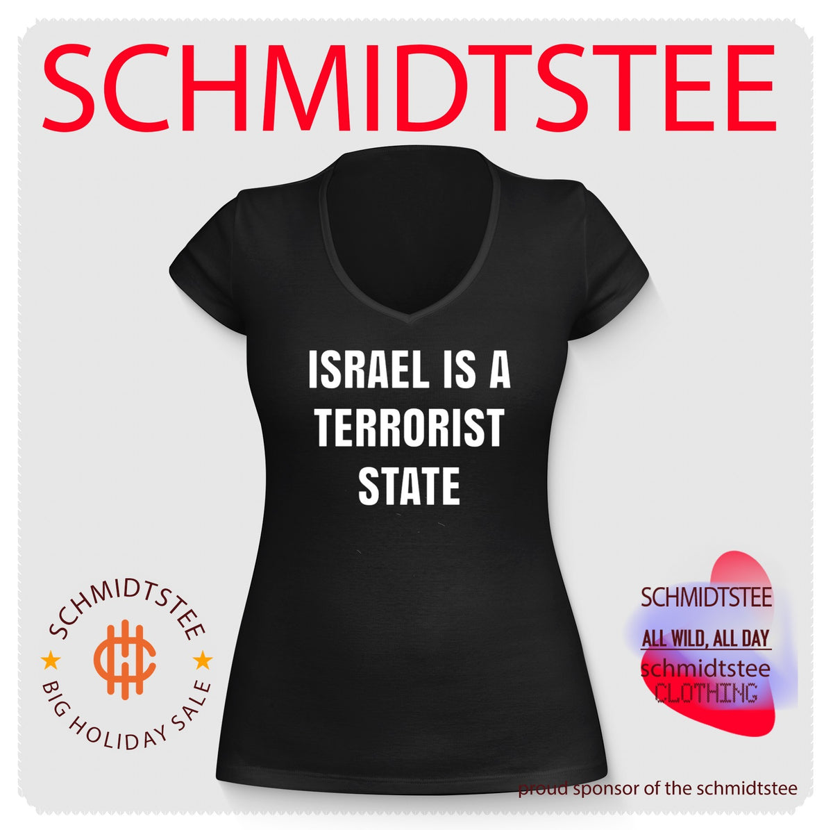 Israel is a terrorist state political statement shirt