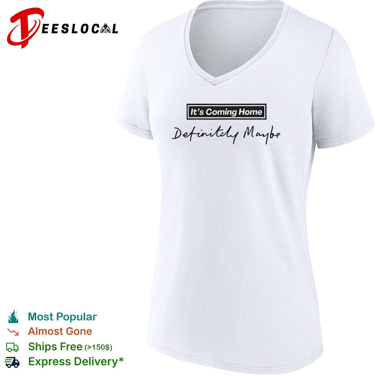 It is Coming Home Definitely Maybe England Football Soccer shirt