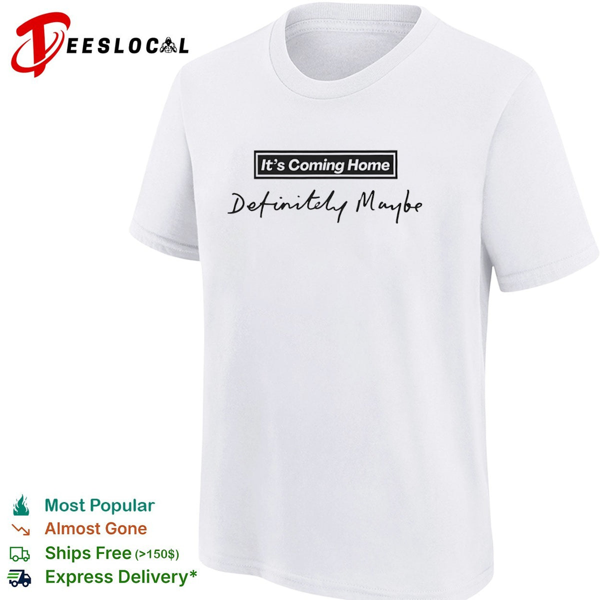 It is Coming Home Definitely Maybe England Football Soccer shirt