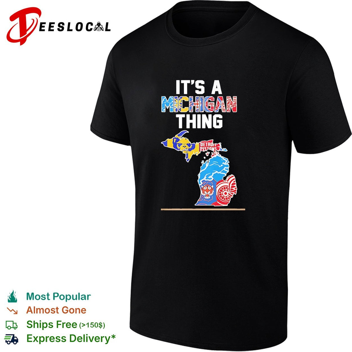It is a Michigan thing Detroit Pistons Lions Tigers Red Wings and Wolverines shirt