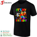 It is my 6th birthday building blocks brick construction celebration shirt