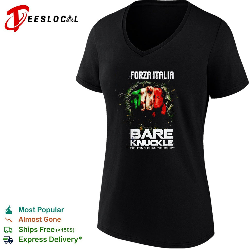 Italy fist flag bare knuckle fighting championship shirt