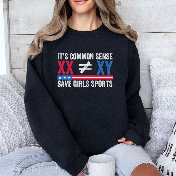 It’s Common Sense XX Does Not Equal XY Save Girls Sports T Shirt
