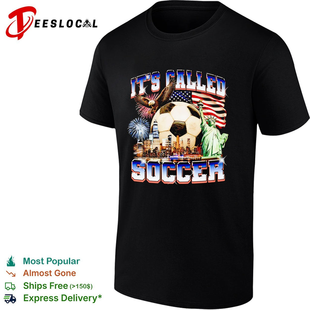 It’s called soccer New York skyline statue of liberty fireworks shirt