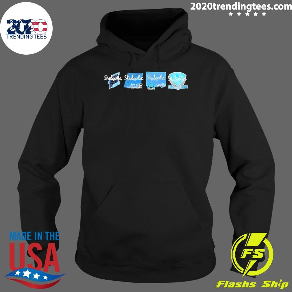 This Is A Skadoodle Music x4 Stickers Black Shirt