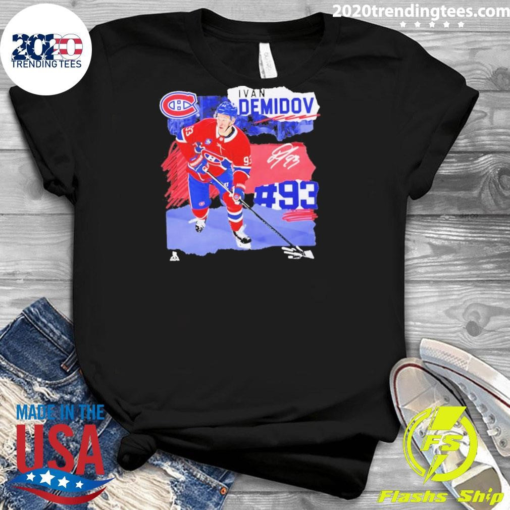 Ivan Demidov Montreal Canadiens Hockey Ice Signature Shirt