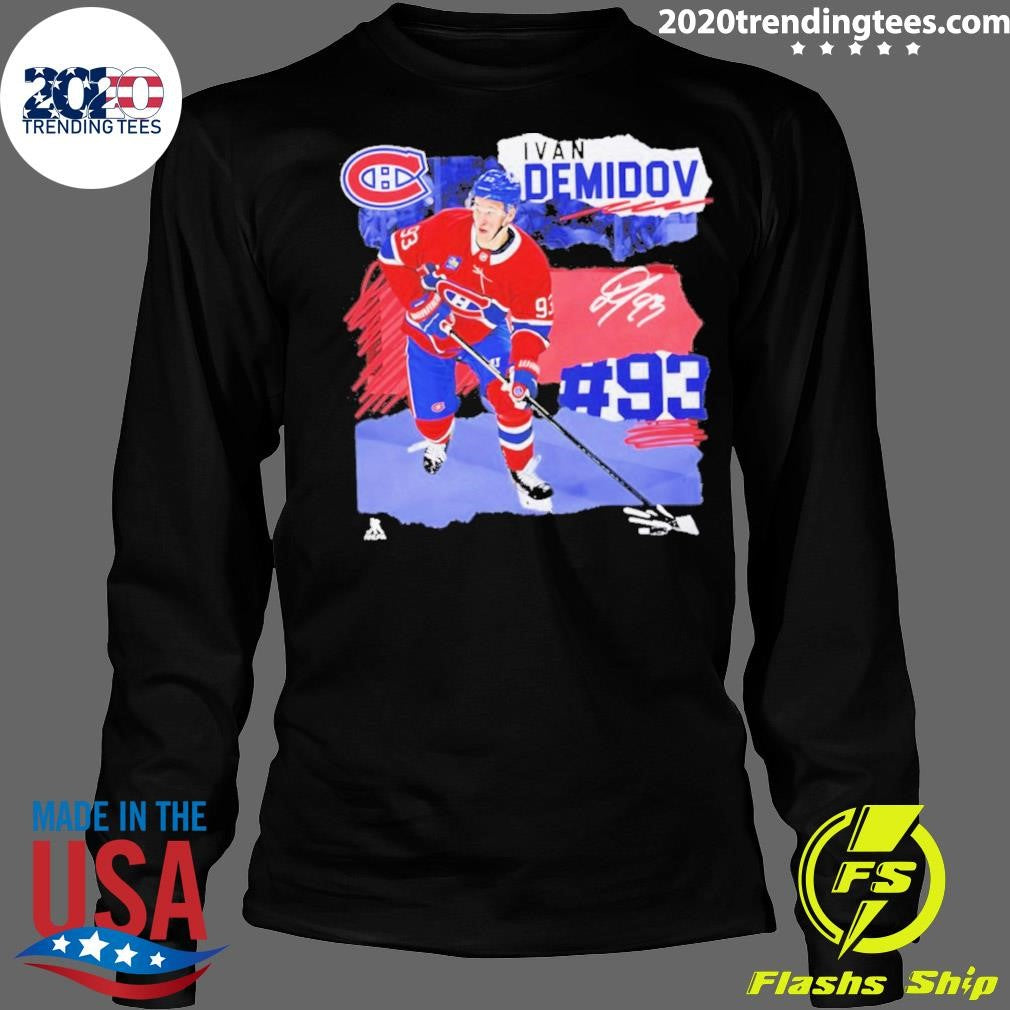 Ivan Demidov Montreal Canadiens Hockey Ice Signature Shirt