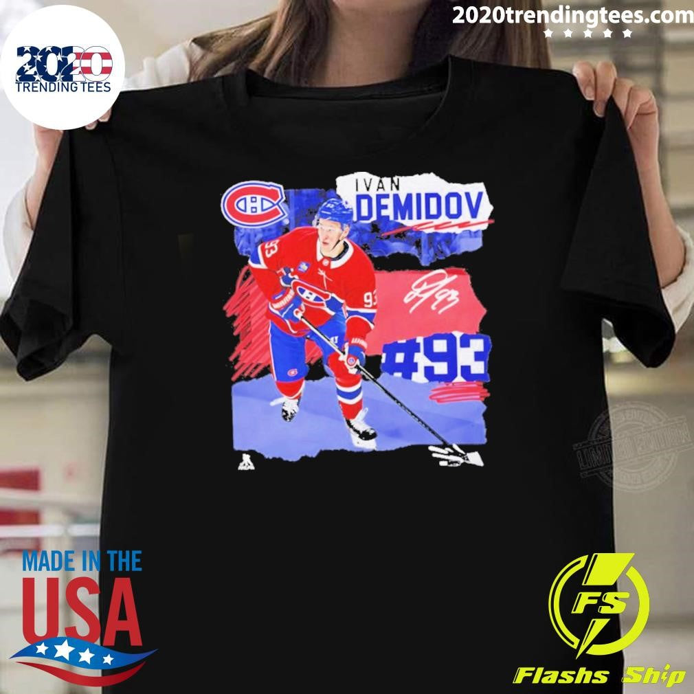 Ivan Demidov Montreal Canadiens Hockey Ice Signature Shirt