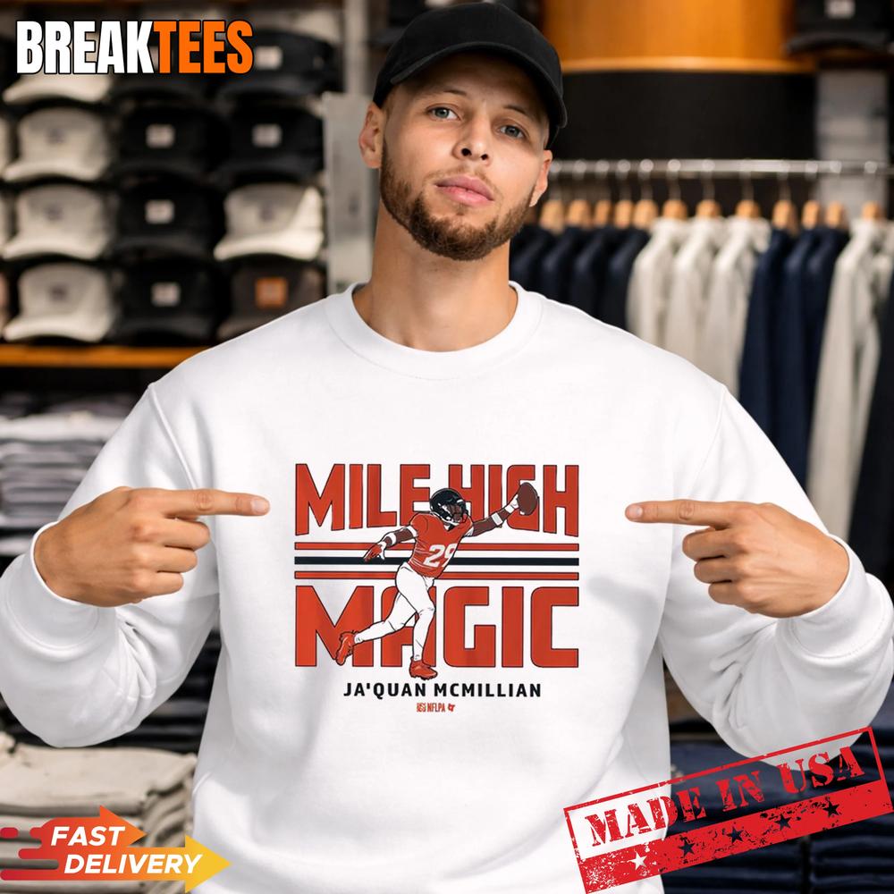 Ja’Quan McMillian Mile High Magic Denver Football Graphic Shirt