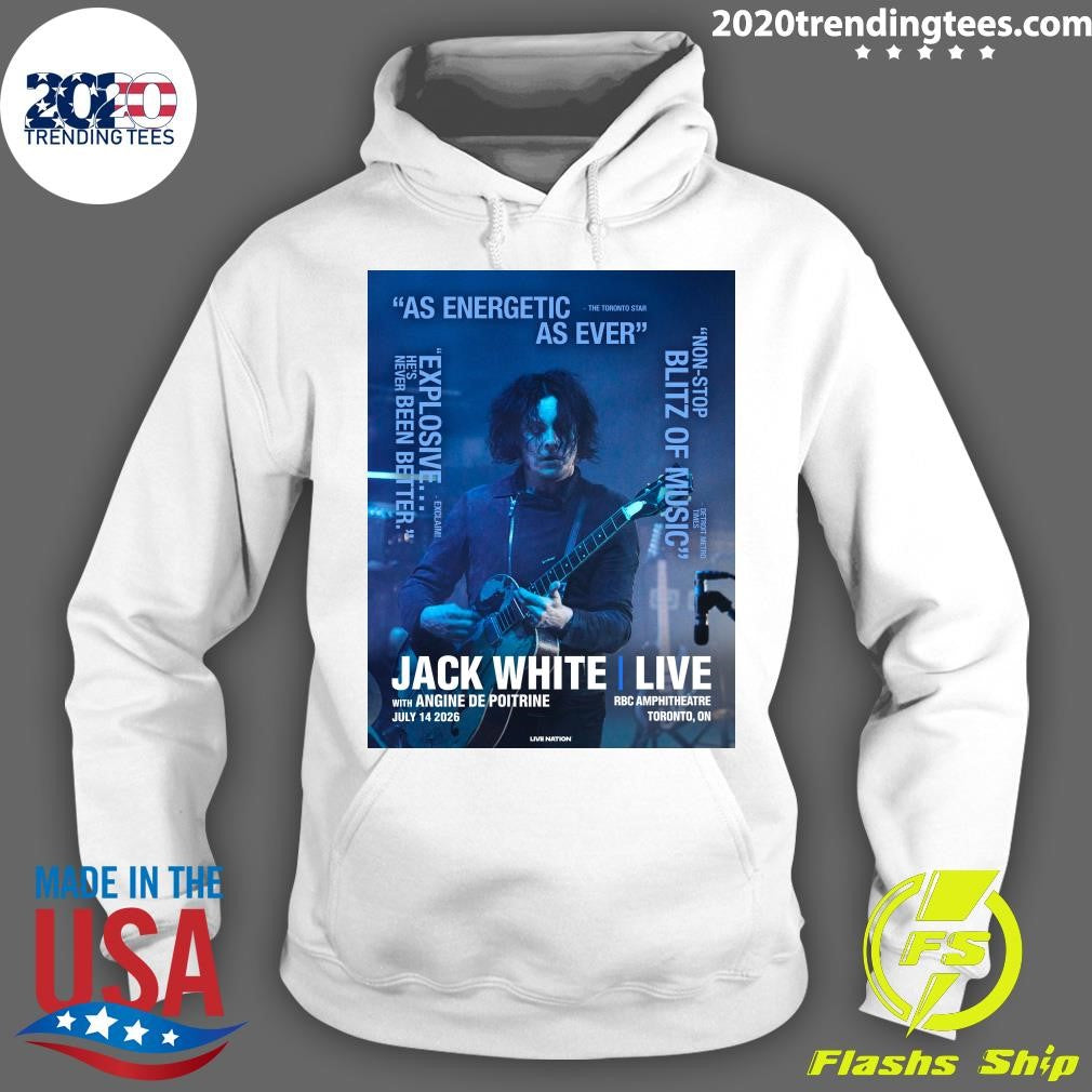 Jack White and his band at RBC Amphitheatre on July 14 on the JACK WHITE 2026 tour with special guest Angine de Poitrine Shirt