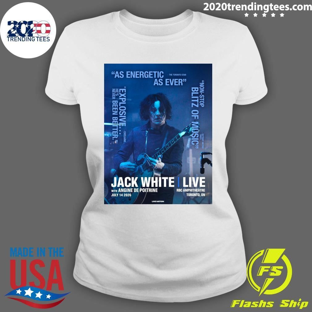 Jack White and his band at RBC Amphitheatre on July 14 on the JACK WHITE 2026 tour with special guest Angine de Poitrine Shirt