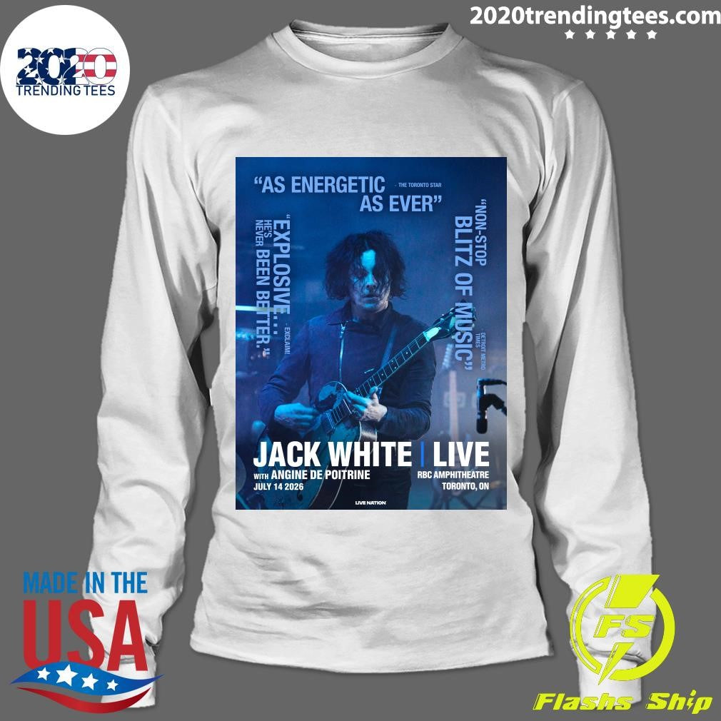 Jack White and his band at RBC Amphitheatre on July 14 on the JACK WHITE 2026 tour with special guest Angine de Poitrine Shirt