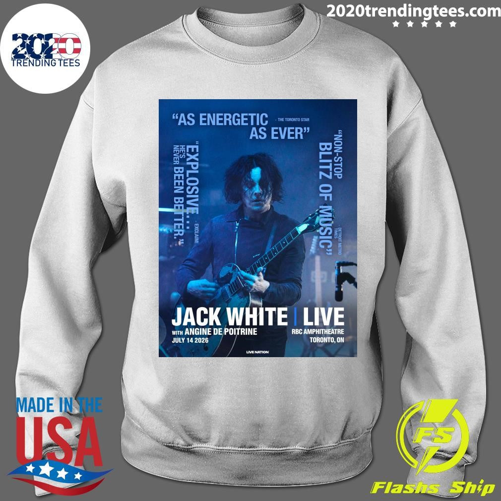 Jack White and his band at RBC Amphitheatre on July 14 on the JACK WHITE 2026 tour with special guest Angine de Poitrine Shirt