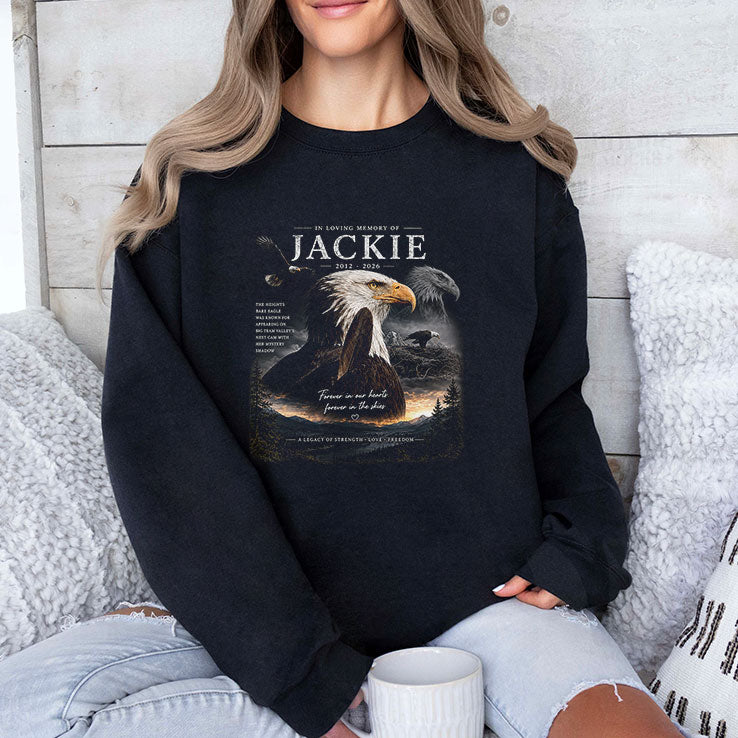 Jackie Big Bear Bald Eagle Memorial In Loving Memory Eagle RIP Jackie 2012-2026 T Shirt
