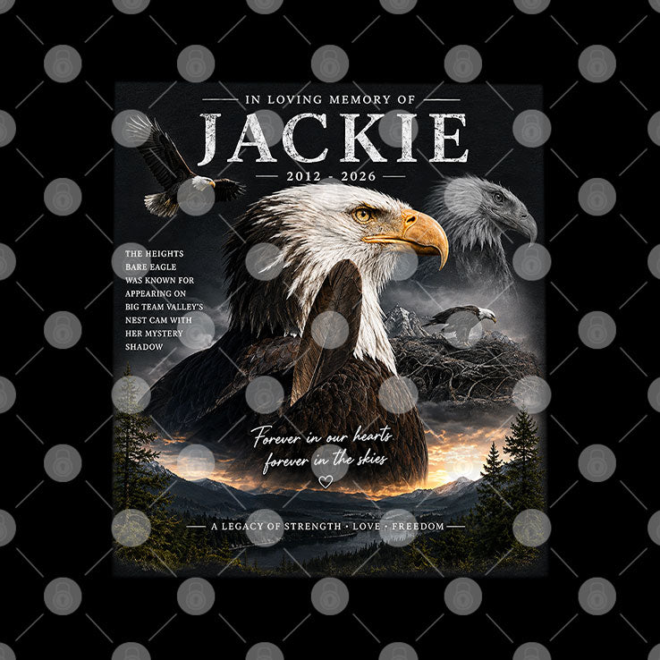 Jackie Big Bear Bald Eagle Memorial In Loving Memory Eagle RIP Jackie 2012-2026 T Shirt
