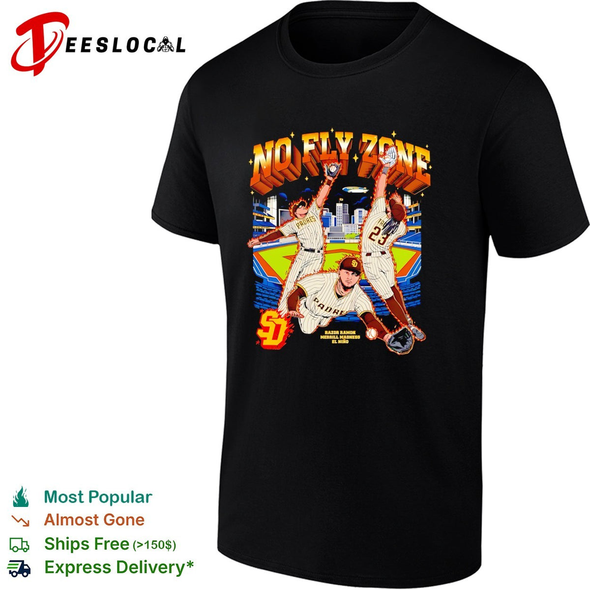 Jackson Merrill Fernando Tatis Jr No Fly Zone San Diego Padres Razor Ramon shirt