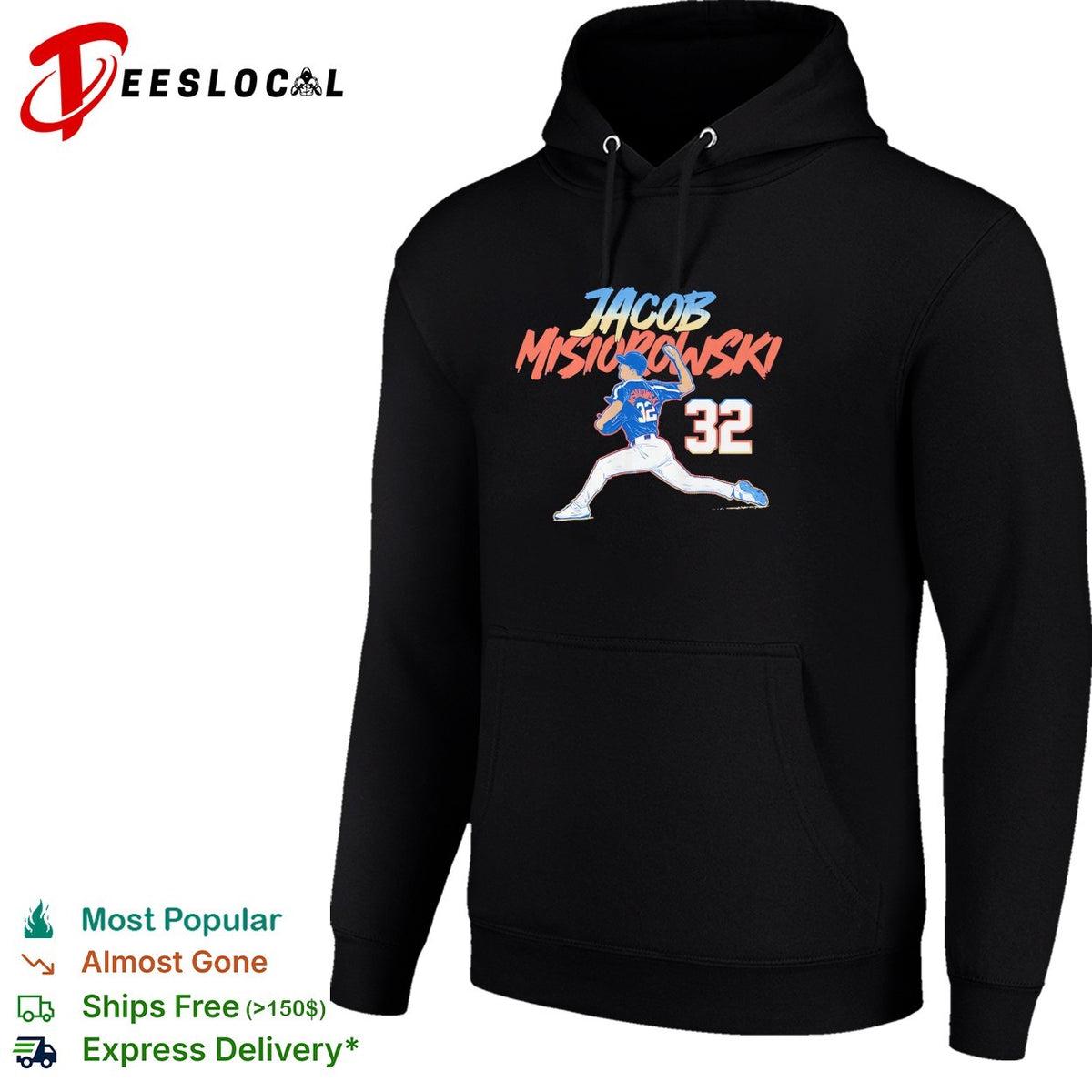 Jacob Misiorowski Milwaukee Brewers number 32 pitching pose real MLB player shirt