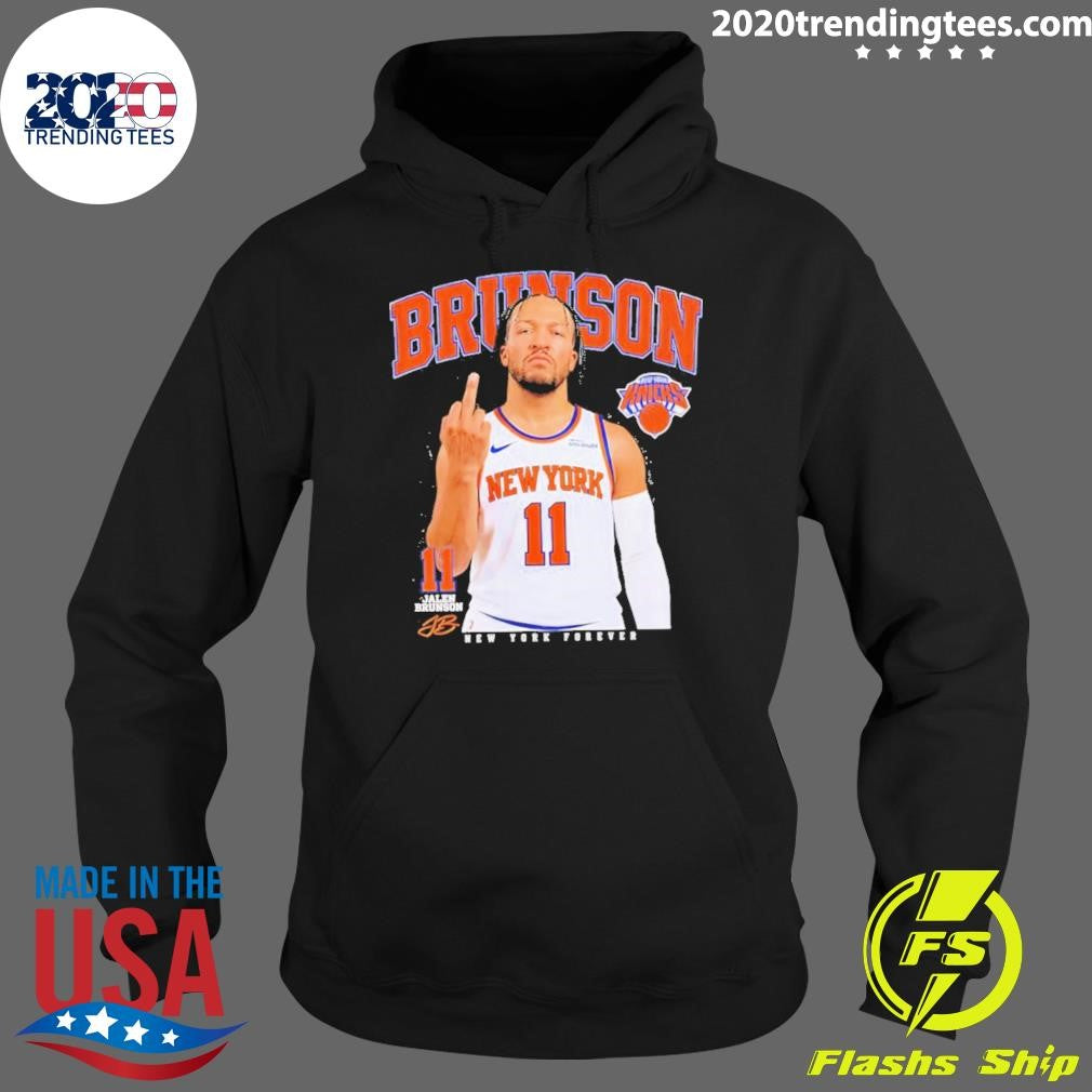 Jalen Brunson 11 New York Forever Middle Finger Meme Shirt