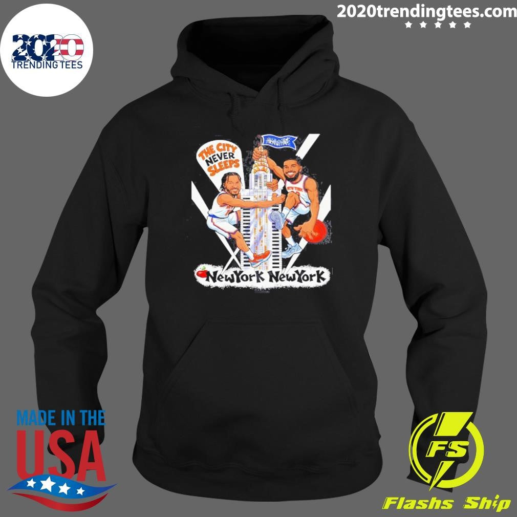 Jalen Brunson And Karl-anthony Towns New York State Of Mind The City Never Sleeps Big Knick Energy Shirt