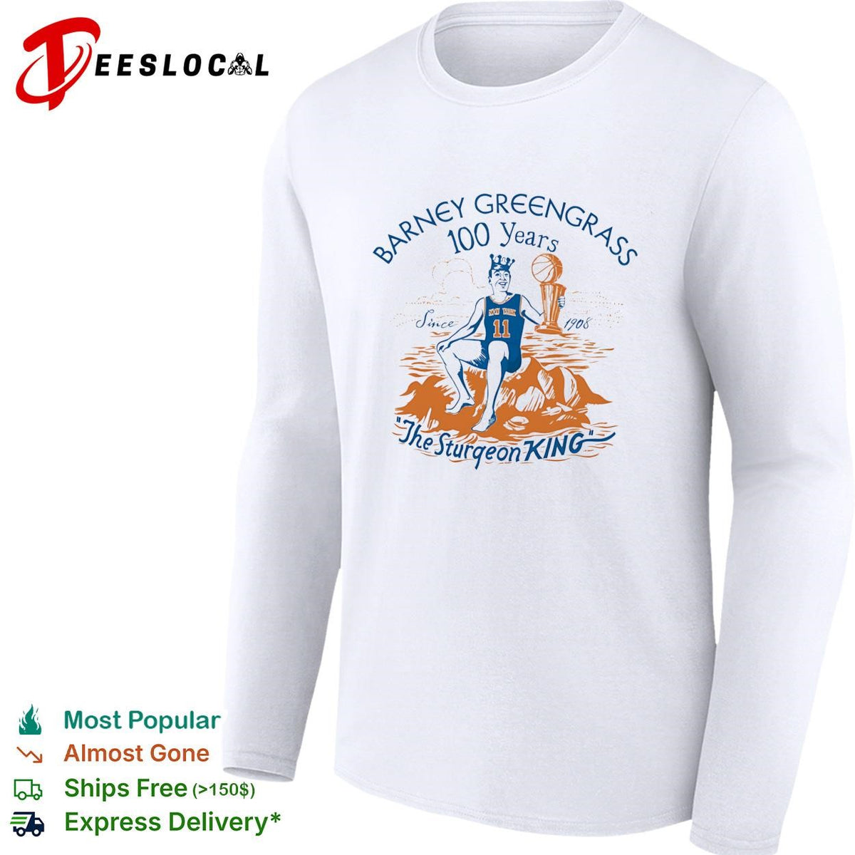 Jalen Brunson Barney The Sturgeon king crown seated rocks trophy since 1908 shirt