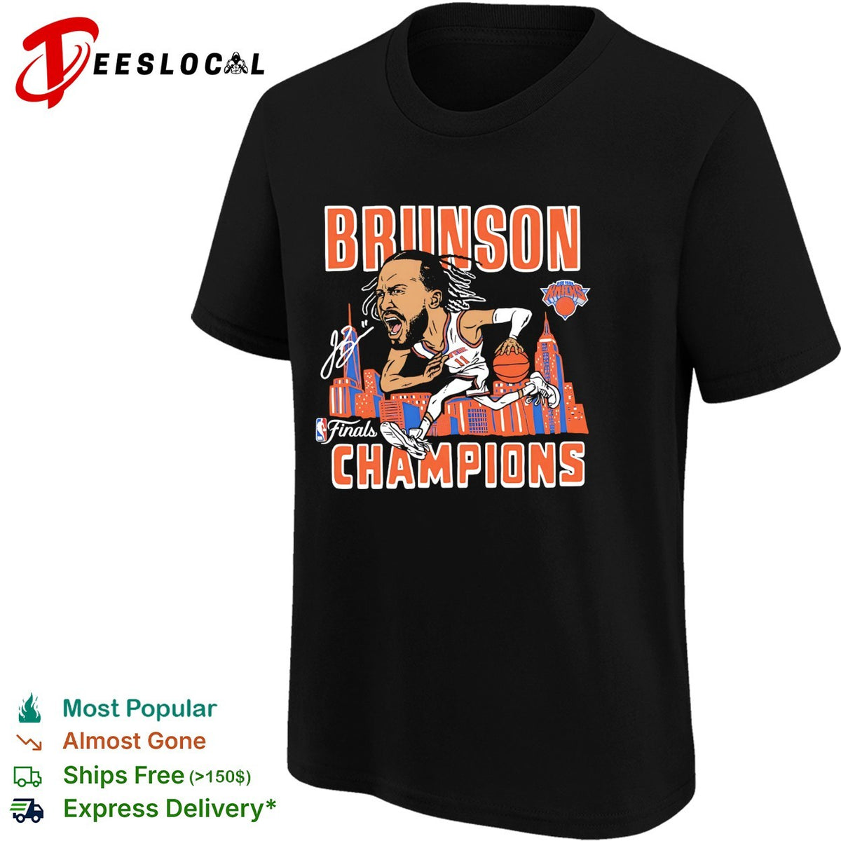 Jalen Brunson Finals Champions caricature action bold art shirt
