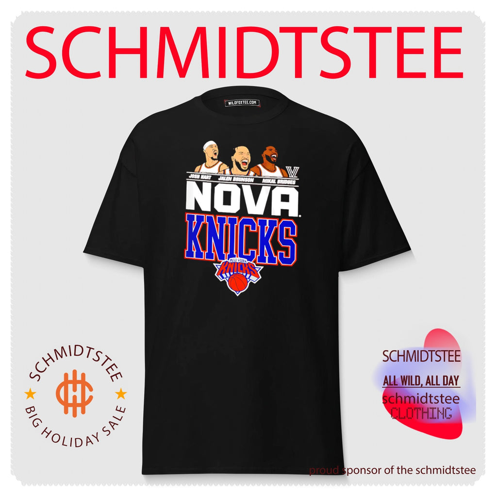 Jalen Brunson Josh Hart and Mikal Bridges Nova Knicks cartoon shirt