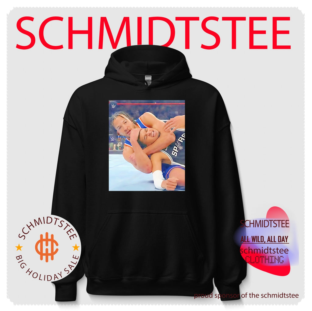 Jalen Brunson hugging Victor Wembanyama funny shirt