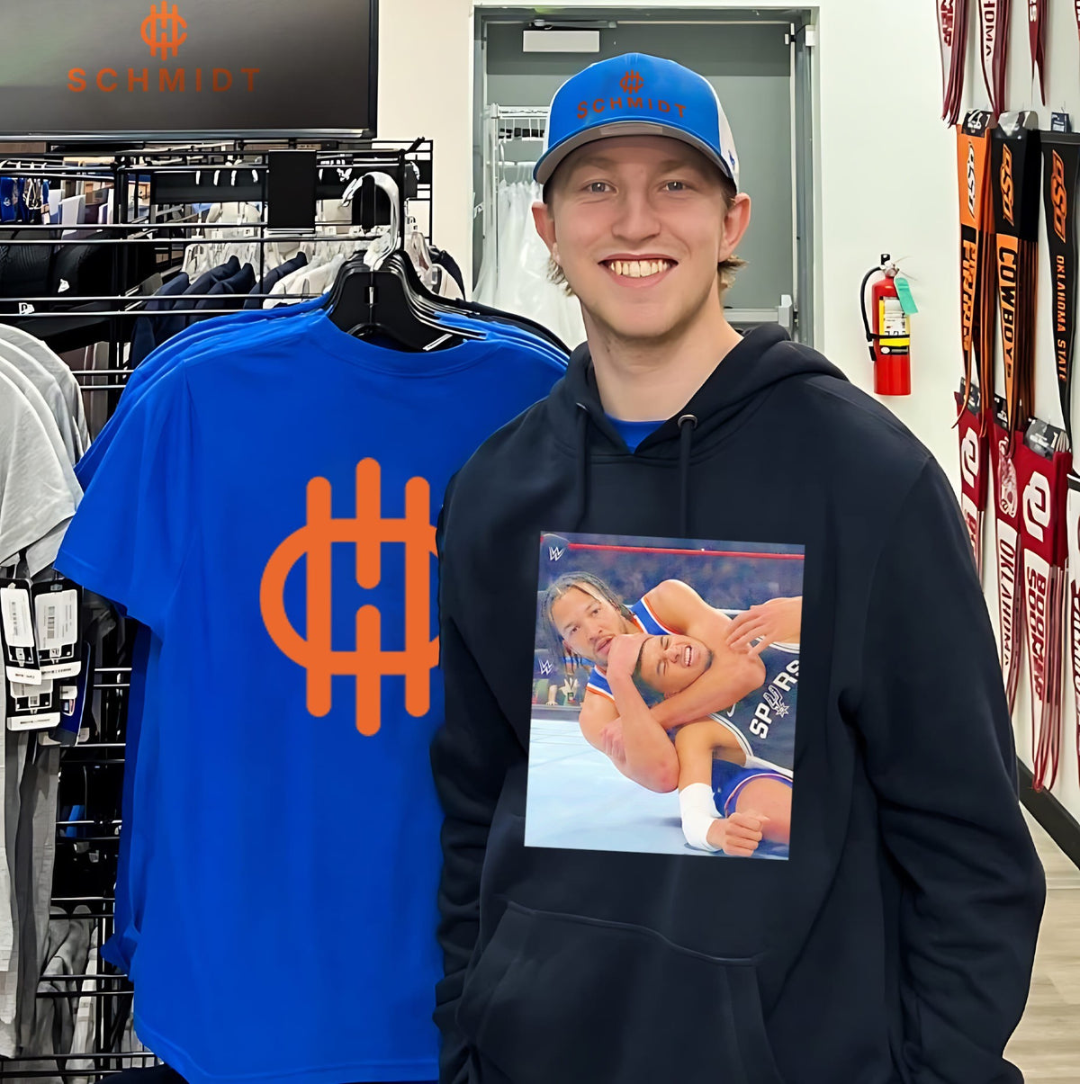 Jalen Brunson hugging Victor Wembanyama funny shirt