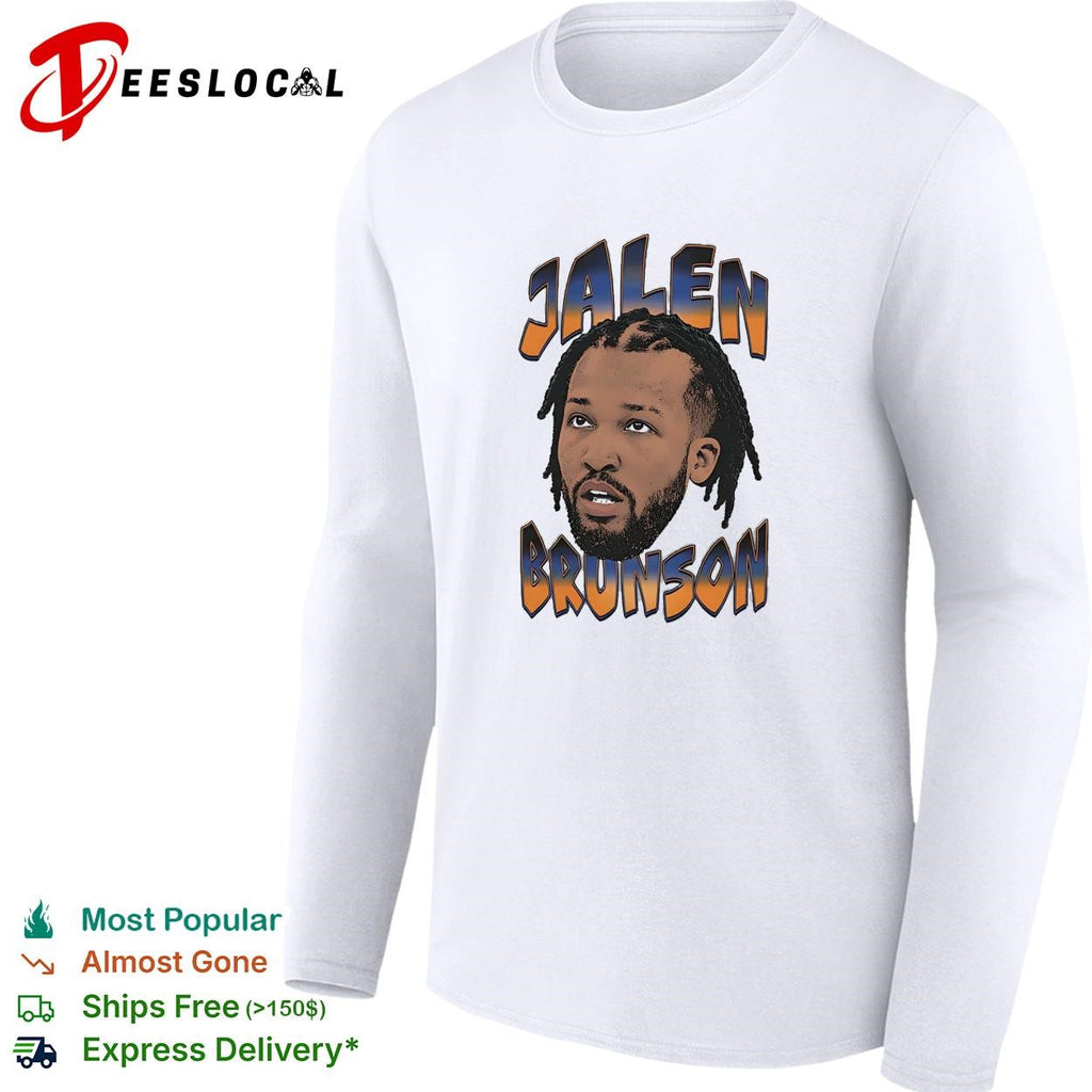 Jalen Brunson portrait bold text shirt