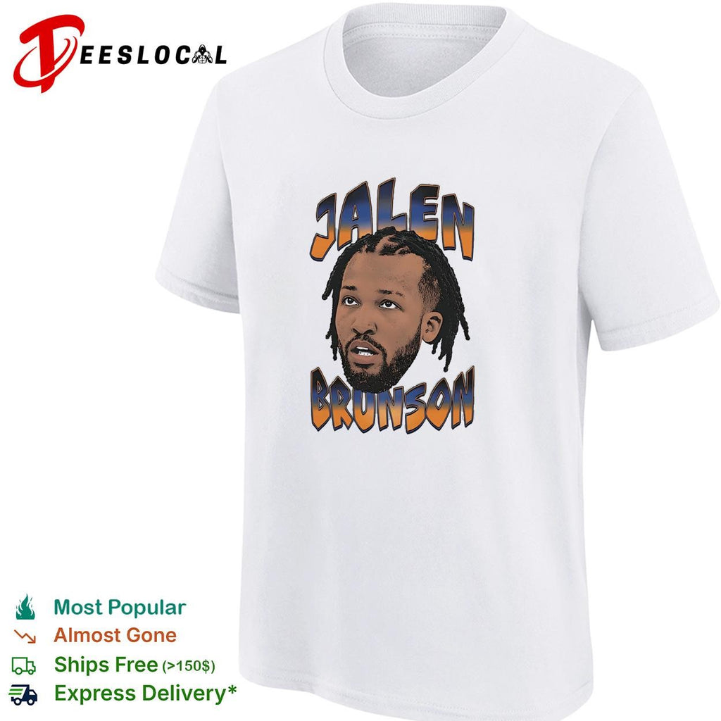 Jalen Brunson portrait bold text shirt