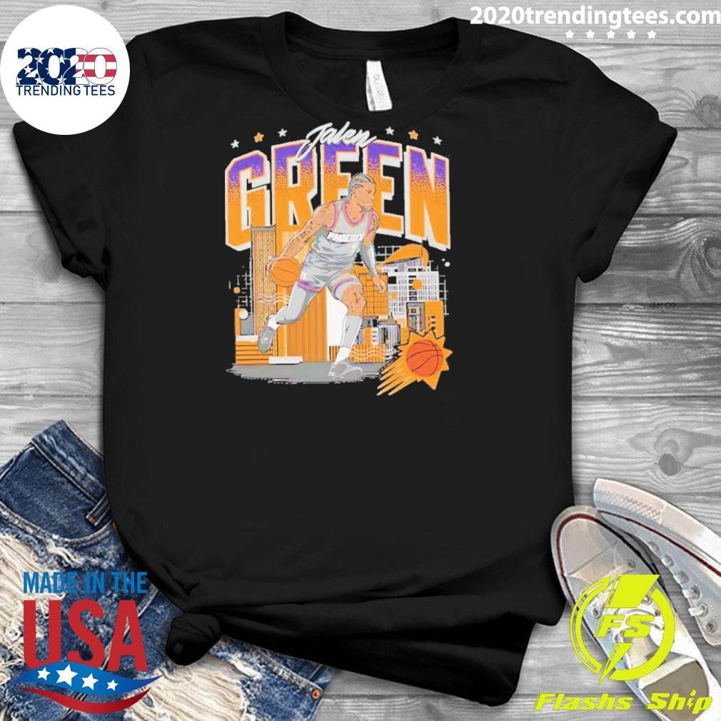 Jalen Green Nba Phoenix Suns Basketball Skyline Shirt