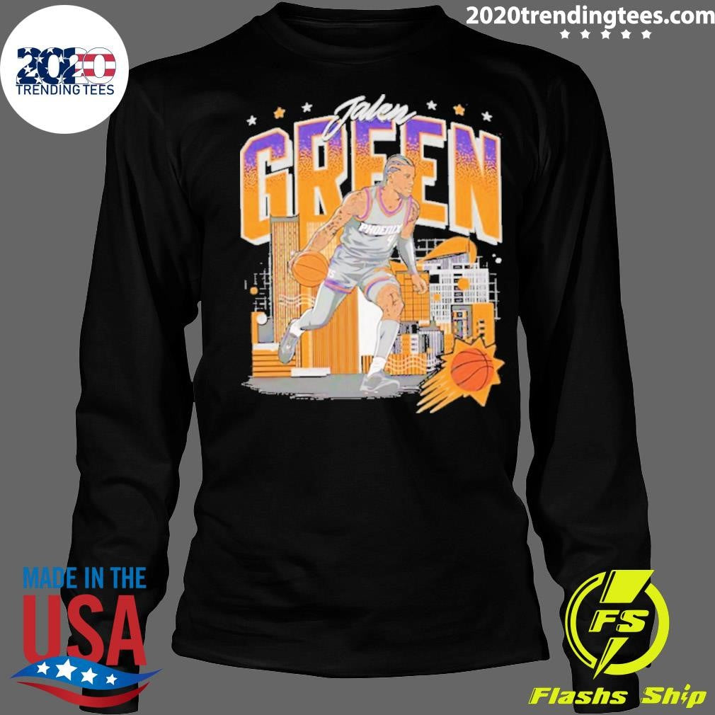 Jalen Green Nba Phoenix Suns Basketball Skyline Shirt