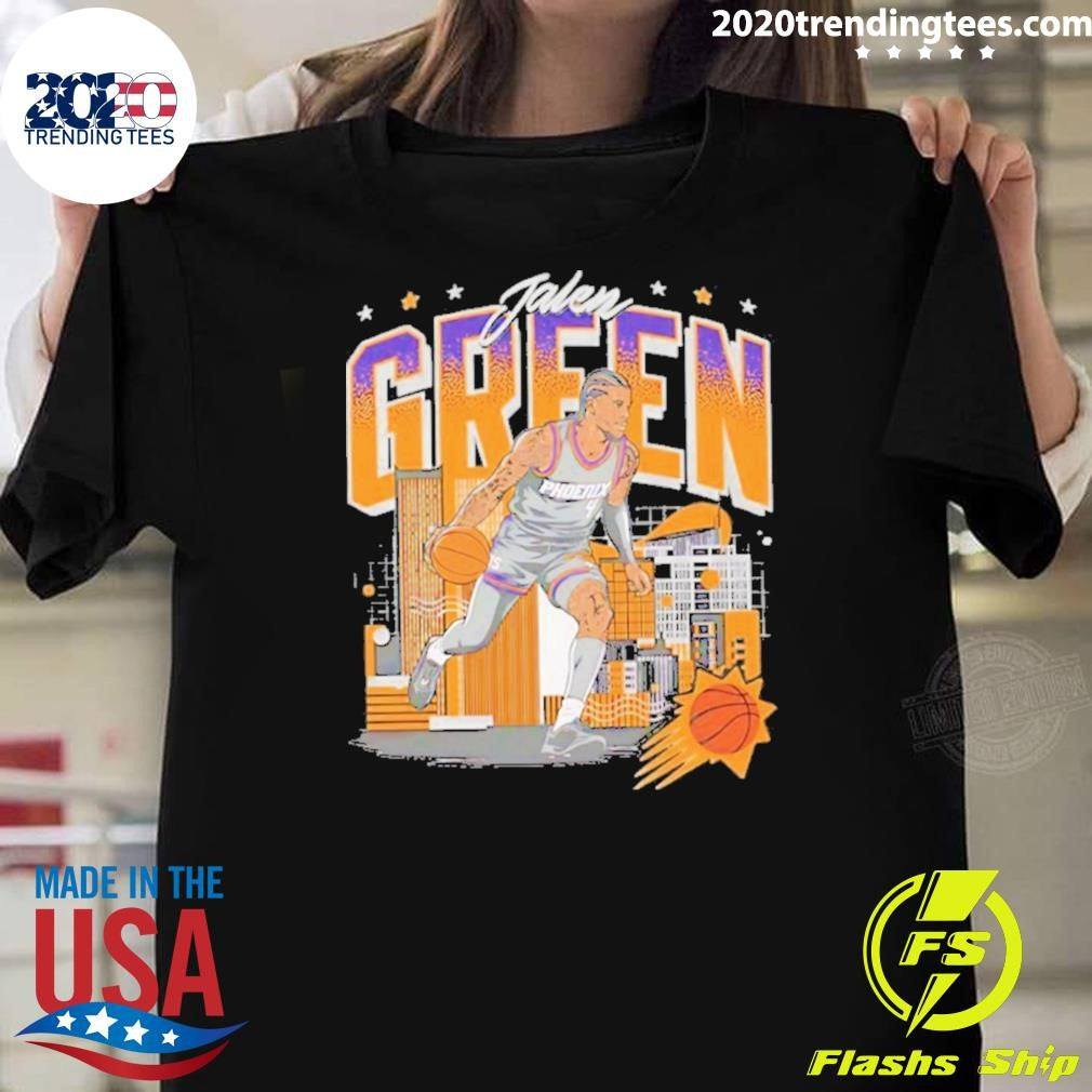 Jalen Green Nba Phoenix Suns Basketball Skyline Shirt