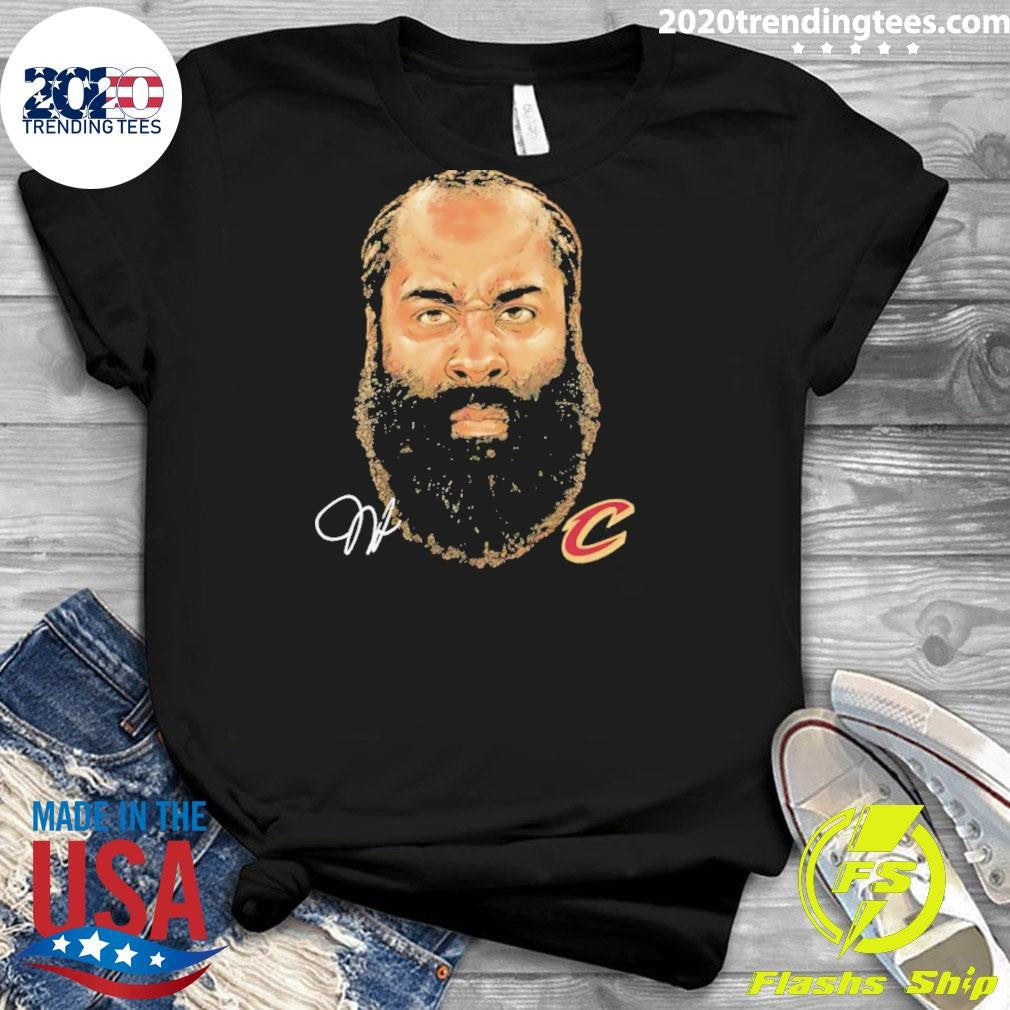 James Harden Cleveland Cavaliers Beard Portrait Signature Shirt