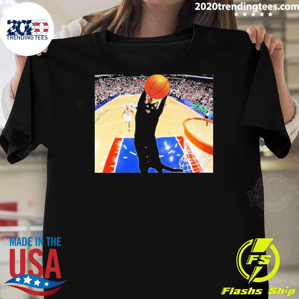 Jarrett Allen Wearing Basketball Cat Meme Shirt