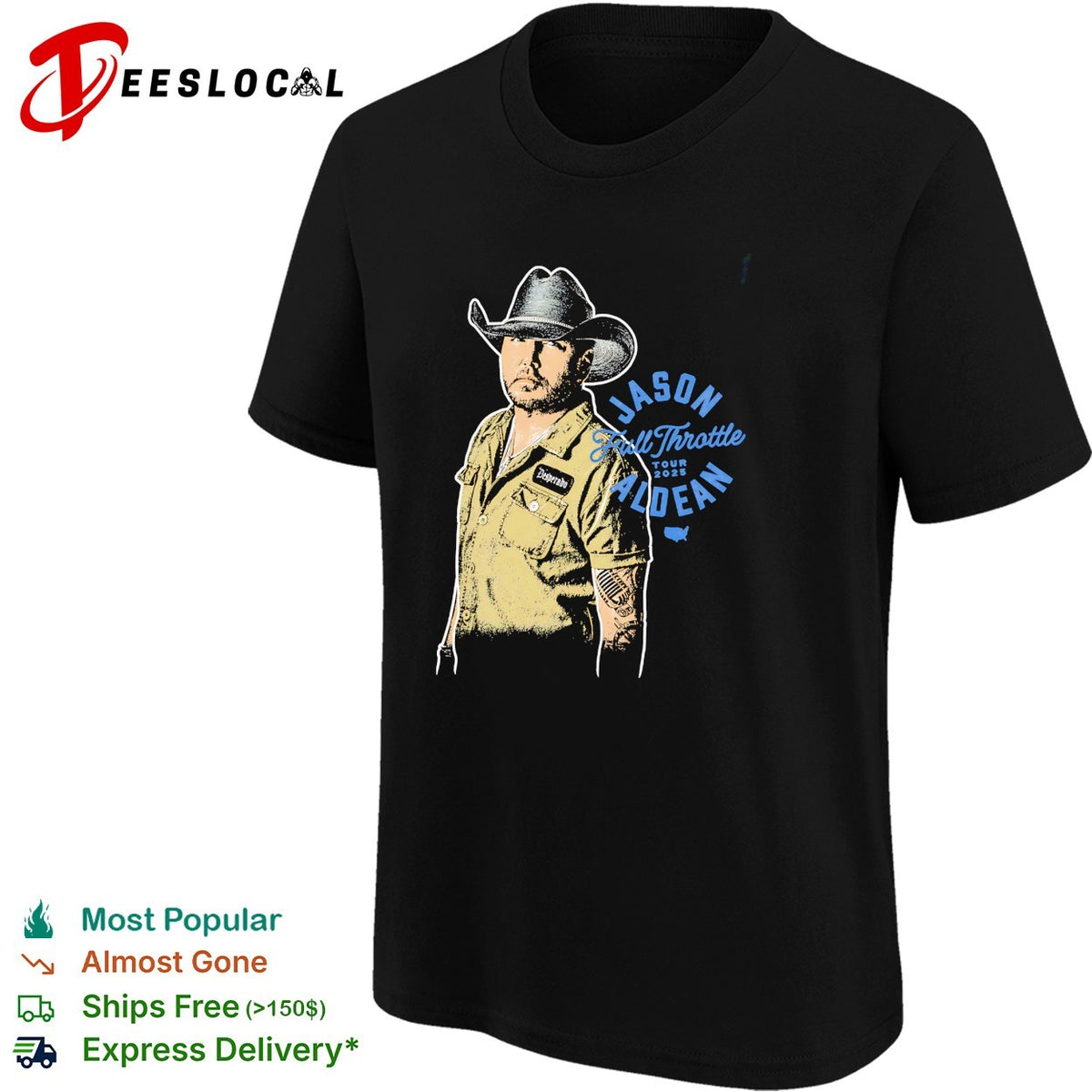 Jason Aldean Full Throttle portrait shirt