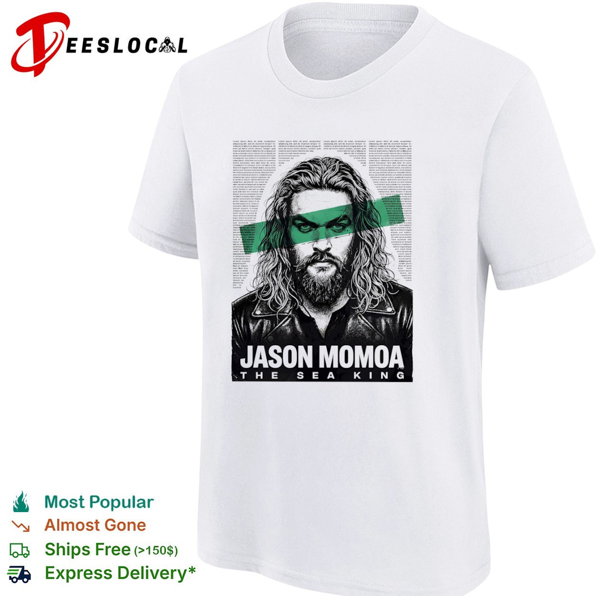Jason Momoa the Sea King portrait shirt