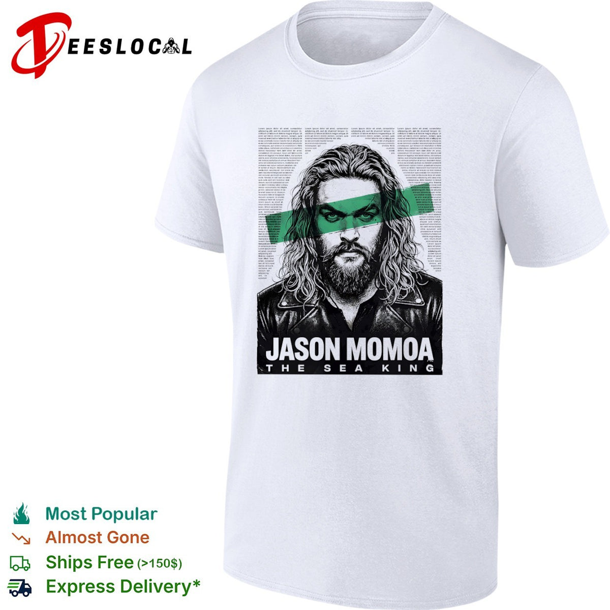 Jason Momoa the Sea King portrait shirt